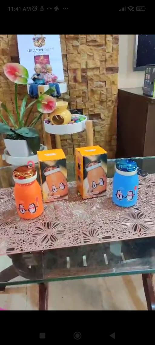 Penguin glass bottles 5 peces