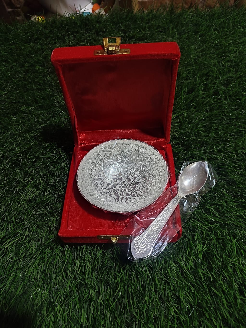 Silver spoon & bowl set of 6