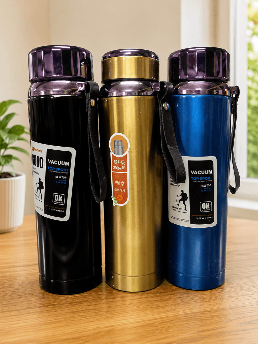 1 L  Vaccum flask  steel water bottle