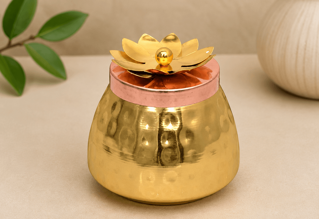 Gold jar 4" Set of 2