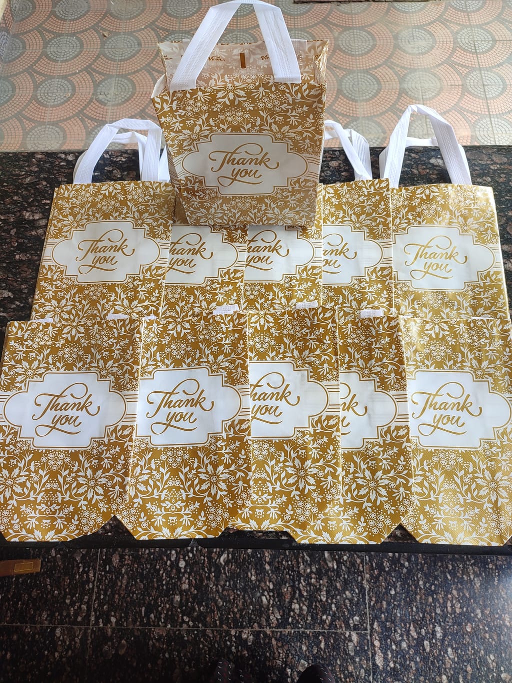 plastic printed thamboolam bag 10 pieces